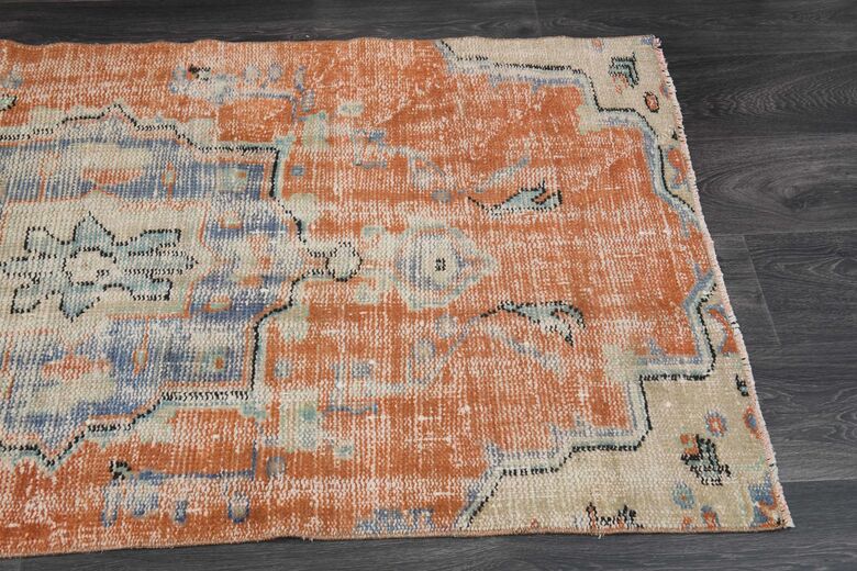 Orange Handmade Turkish Runner