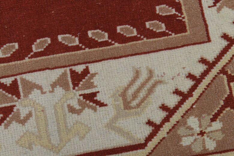 Red Beige Runner Rug