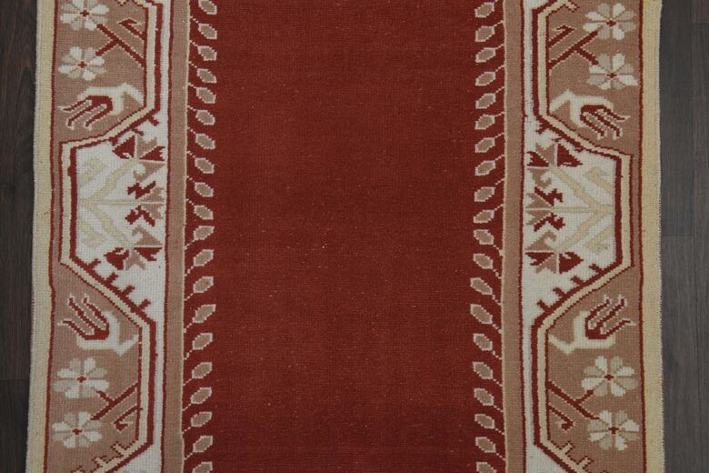 Red Beige Runner Rug