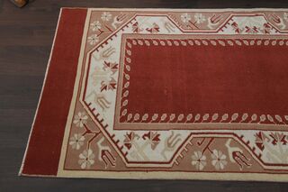 Red Beige Runner Rug - Thumbnail