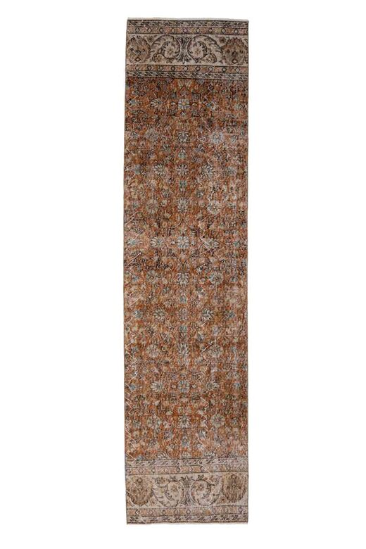 3x11 ft, Orange Turkish Vintage Runner 