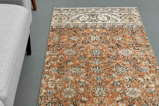 3x11 ft, Orange Turkish Vintage Runner - Thumbnail