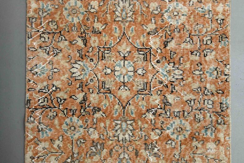 3x11 ft, Orange Turkish Vintage Runner 