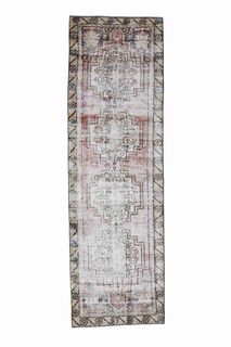 3x10, Faded Red Vintage Anatolian Runner - Thumbnail