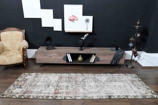3x10, Faded Red Vintage Anatolian Runner - Thumbnail
