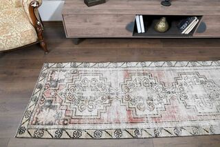 3x10, Faded Red Vintage Anatolian Runner - Thumbnail