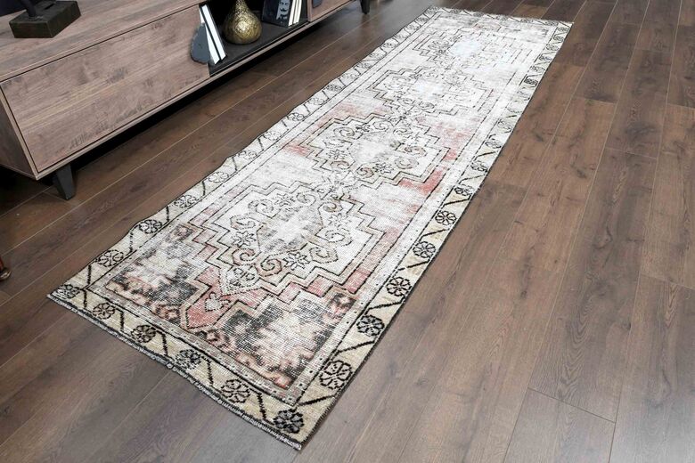 3x10, Faded Red Vintage Anatolian Runner