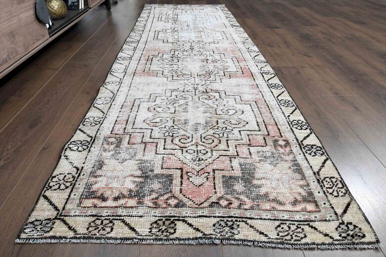 3x10, Faded Red Vintage Anatolian Runner