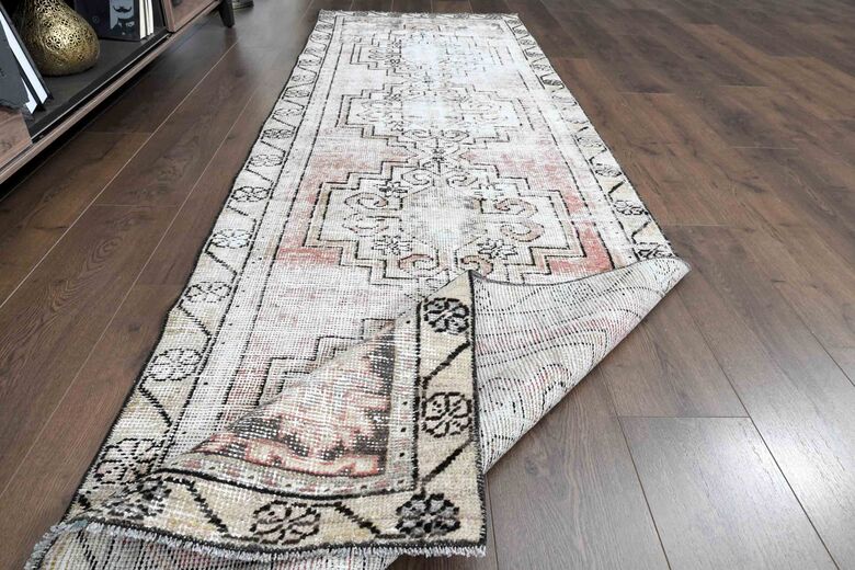 3x10, Faded Red Vintage Anatolian Runner