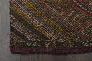 5x13, Minimalist Vintage Kilim Runner - Thumbnail