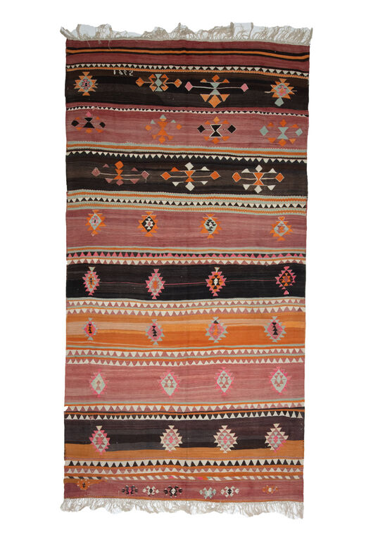 Striped Wide Vintage Kilim Runner