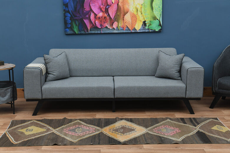 3x8, Flatweave Vintage Kilim Runner