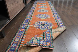 Kitchen Decor Vintage Oushak Runner - Thumbnail