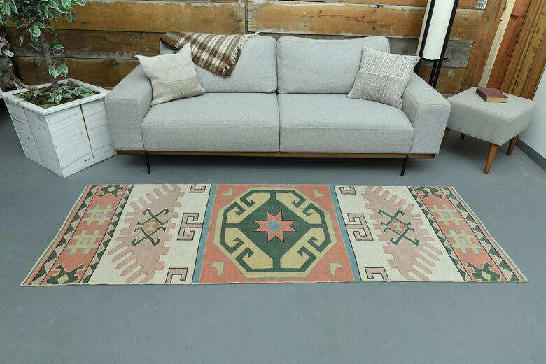 3x8, Handmade Oushak Vintage Runner