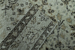 2x8, Beige Floral Turkish Oushak Runner - Thumbnail