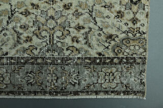 2x8, Beige Floral Turkish Oushak Runner - Thumbnail