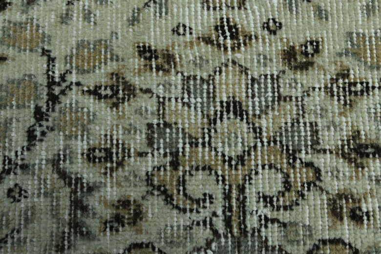 2x8, Beige Floral Turkish Oushak Runner