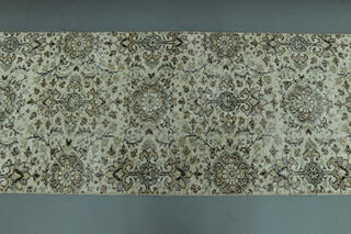 2x8, Beige Floral Turkish Oushak Runner - Thumbnail