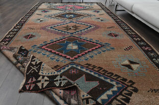 7x14, Geometric Oushak Wide Vintage Runner - Thumbnail