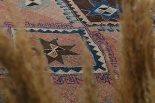 7x14, Geometric Oushak Wide Vintage Runner - Thumbnail