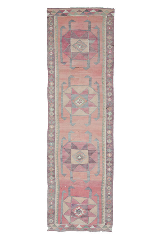 3x10, Faded Pink Vintage Anatolian Runner