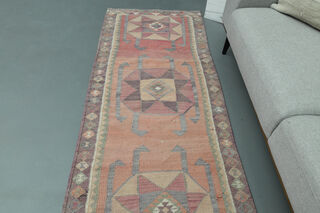 3x10, Faded Pink Vintage Anatolian Runner - Thumbnail