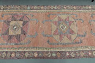 3x10, Faded Pink Vintage Anatolian Runner - Thumbnail