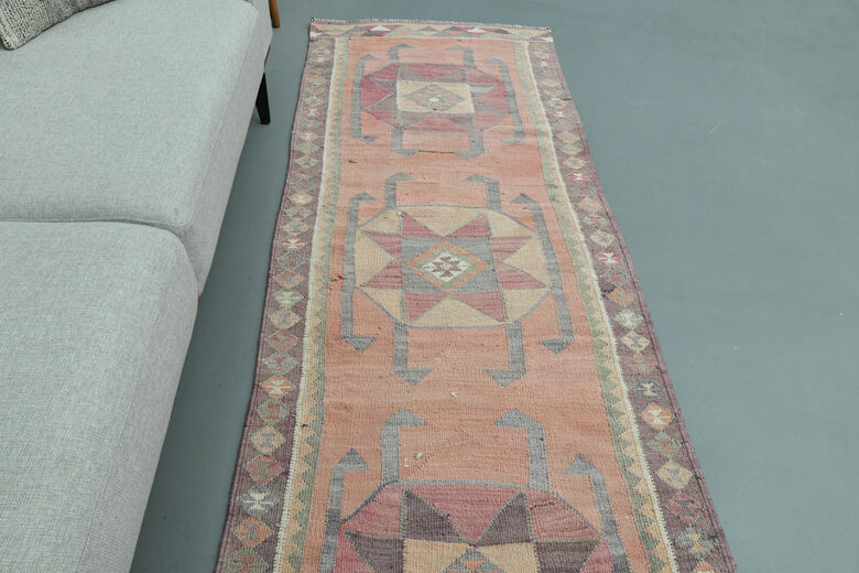 3x10, Faded Pink Vintage Anatolian Runner