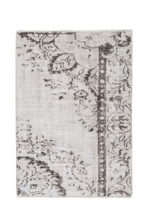 3x4, Brown Details Neutral Vintage Oushak Rug - Thumbnail