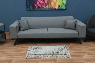 3x4, Brown Details Neutral Vintage Oushak Rug - Thumbnail