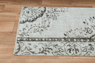 3x4, Brown Details Neutral Vintage Oushak Rug - Thumbnail