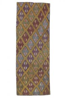 3x7 Vintage Handwoven Geometric Anatolian Runner Rug