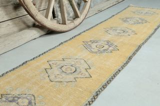 Turkish Vintage Runner Rug - Thumbnail