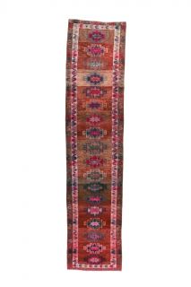 Turkish Vintage Runner Rug - Thumbnail