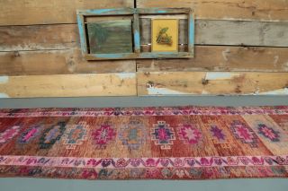 Turkish Vintage Runner Rug - Thumbnail