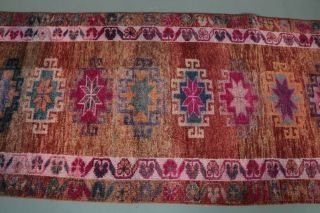 Turkish Vintage Runner Rug - Thumbnail