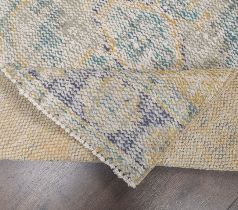 Faded Yellow Vintage Runner Rug