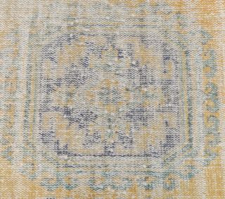 Faded Yellow Vintage Runner Rug - Thumbnail