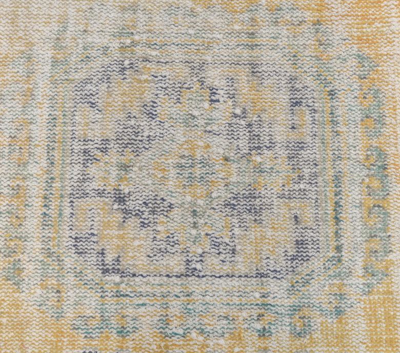 Faded Yellow Vintage Runner Rug