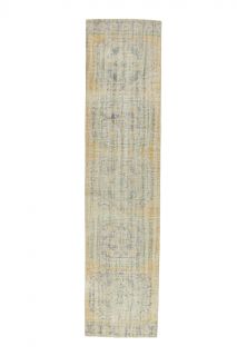 Faded Yellow Vintage Runner Rug - Thumbnail