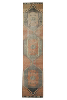 Oushak Vintage Runner Rug - Thumbnail