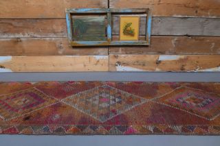 Vintage Hand-Knotted Runner Rug - Thumbnail