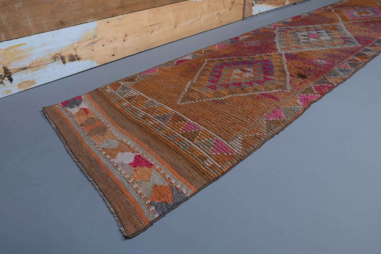 Vintage Hand-Knotted Runner Rug