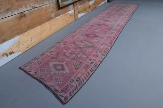 Vintage Hand-Knotted Runner Rug - Thumbnail