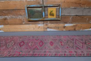 Vintage Hand-Knotted Runner Rug - Thumbnail