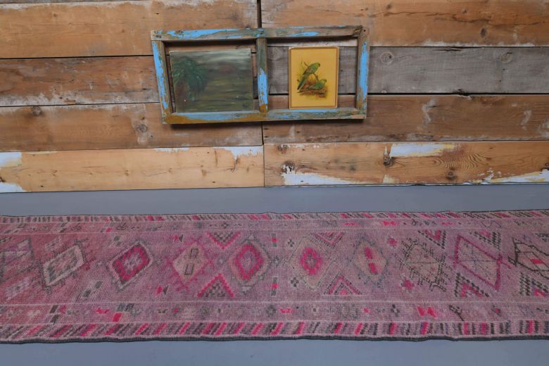 Vintage Hand-Knotted Runner Rug