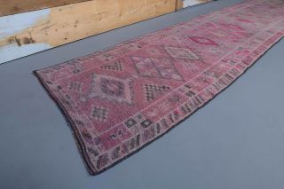 Vintage Hand-Knotted Runner Rug - Thumbnail