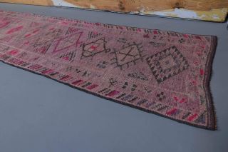 Vintage Hand-Knotted Runner Rug - Thumbnail