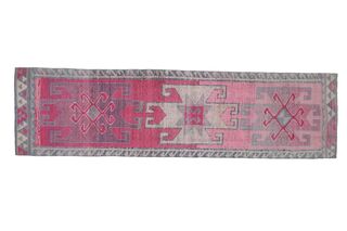 Vintage Anatolian Hand-Knotted Runner Rug - Thumbnail