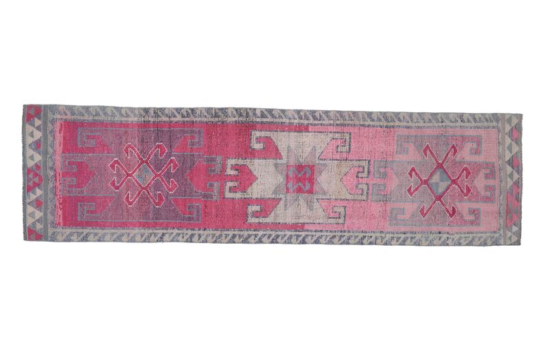 Vintage Anatolian Hand-Knotted Runner Rug